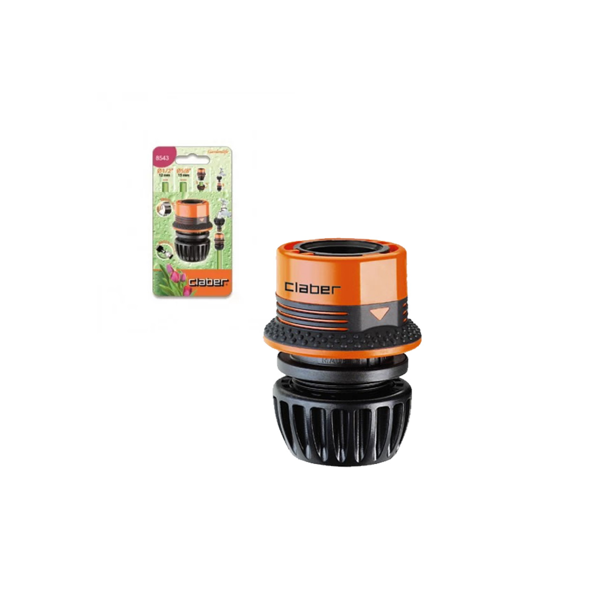 CLABER 8543 COUPLING 1/2''-5/8'' BLISTER