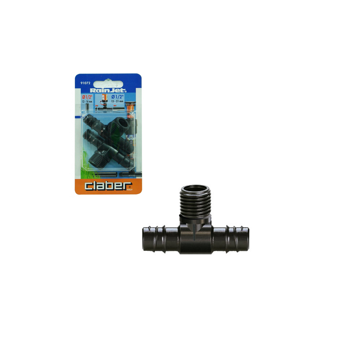 CLABER 91072 ΠΛΑΣΤΙΚΗ ΕΝΩΣΗ RAIN JET ΣΥΣΚΕΥΑΣΙΑ 2 ΤΕΜ