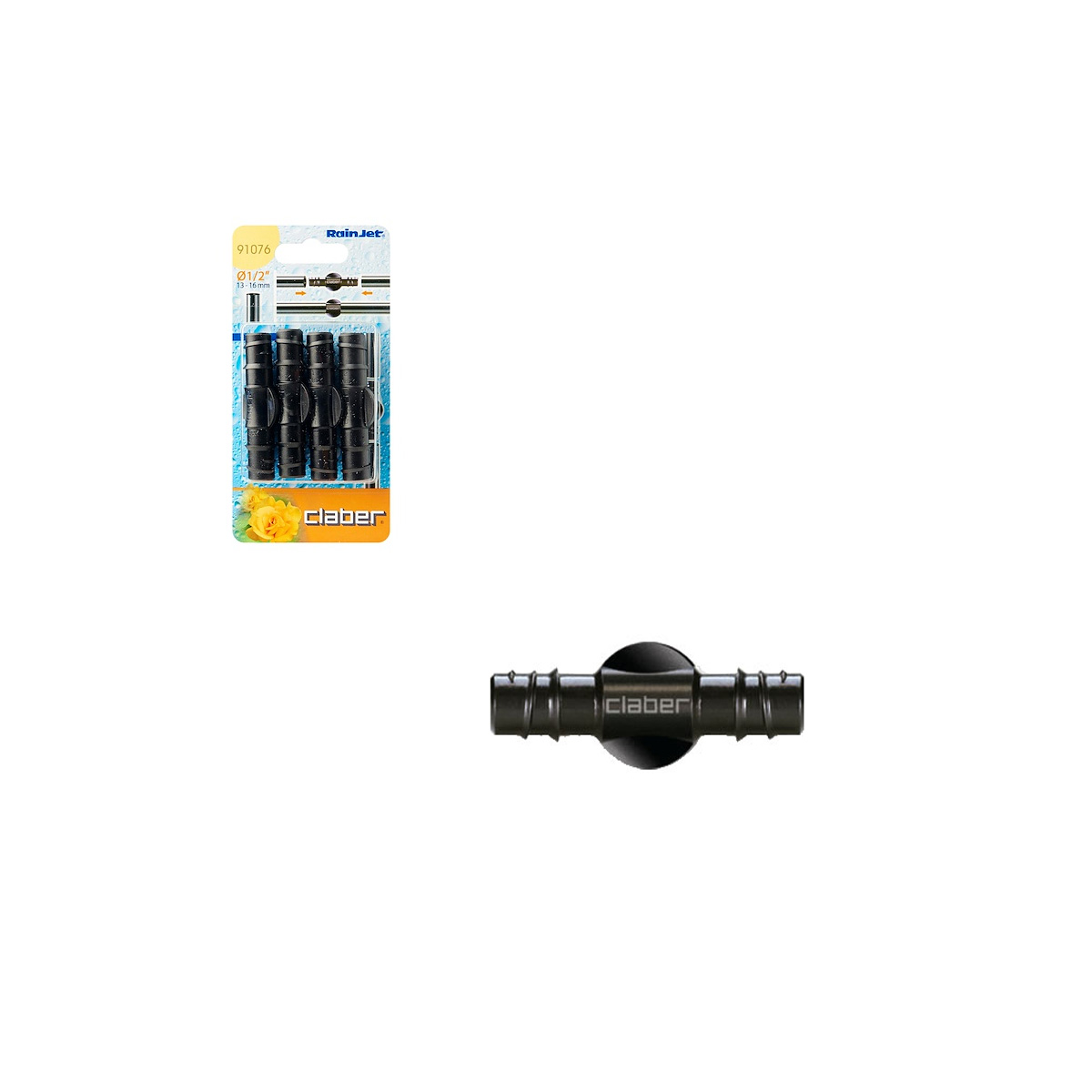 CLABER 91076 COUPLING 1/2'' RAIN JET BLISTER 4 PCS