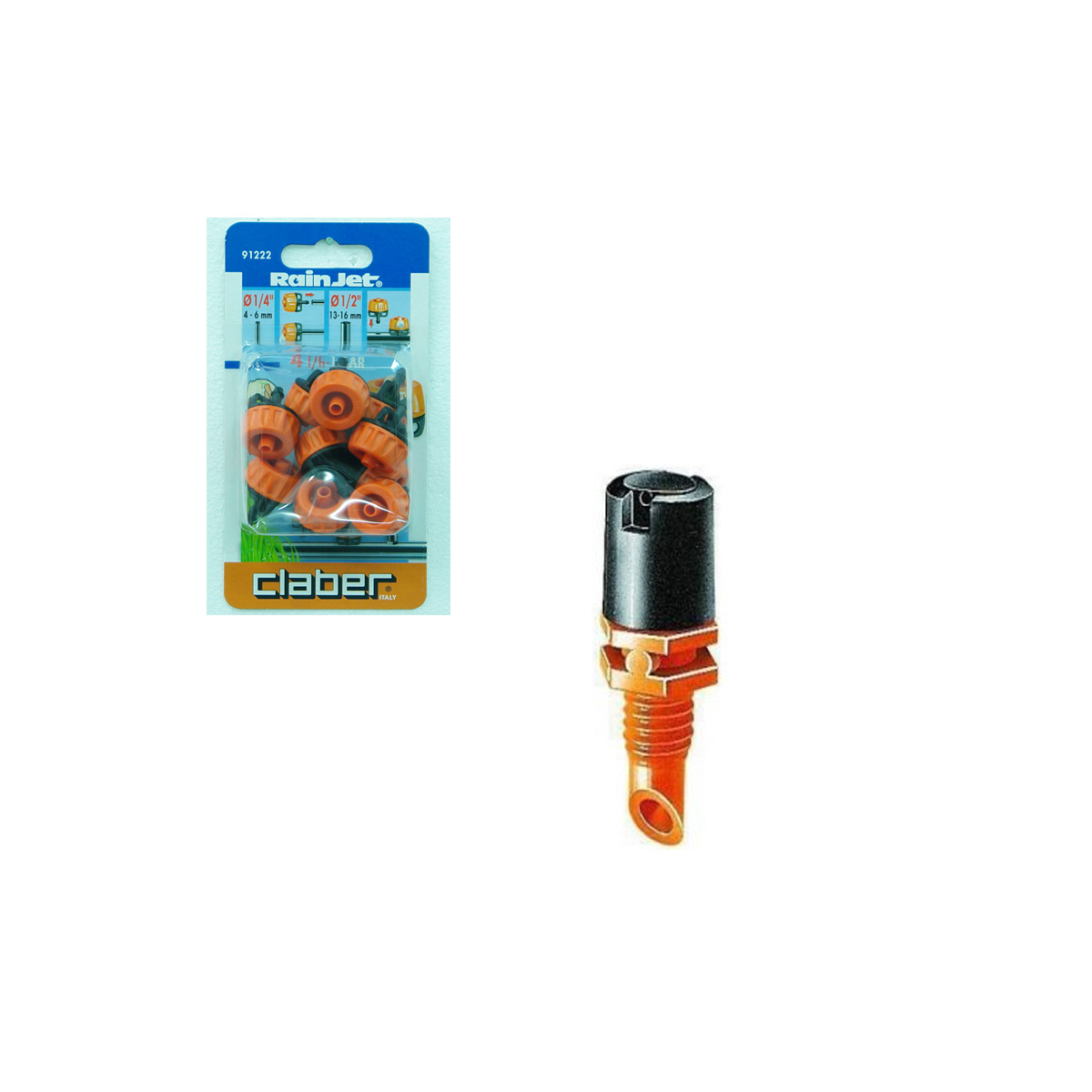 CLABER 91242  90° MICRO-SPRINKLER RAIN JET BLISTER 10 PCS