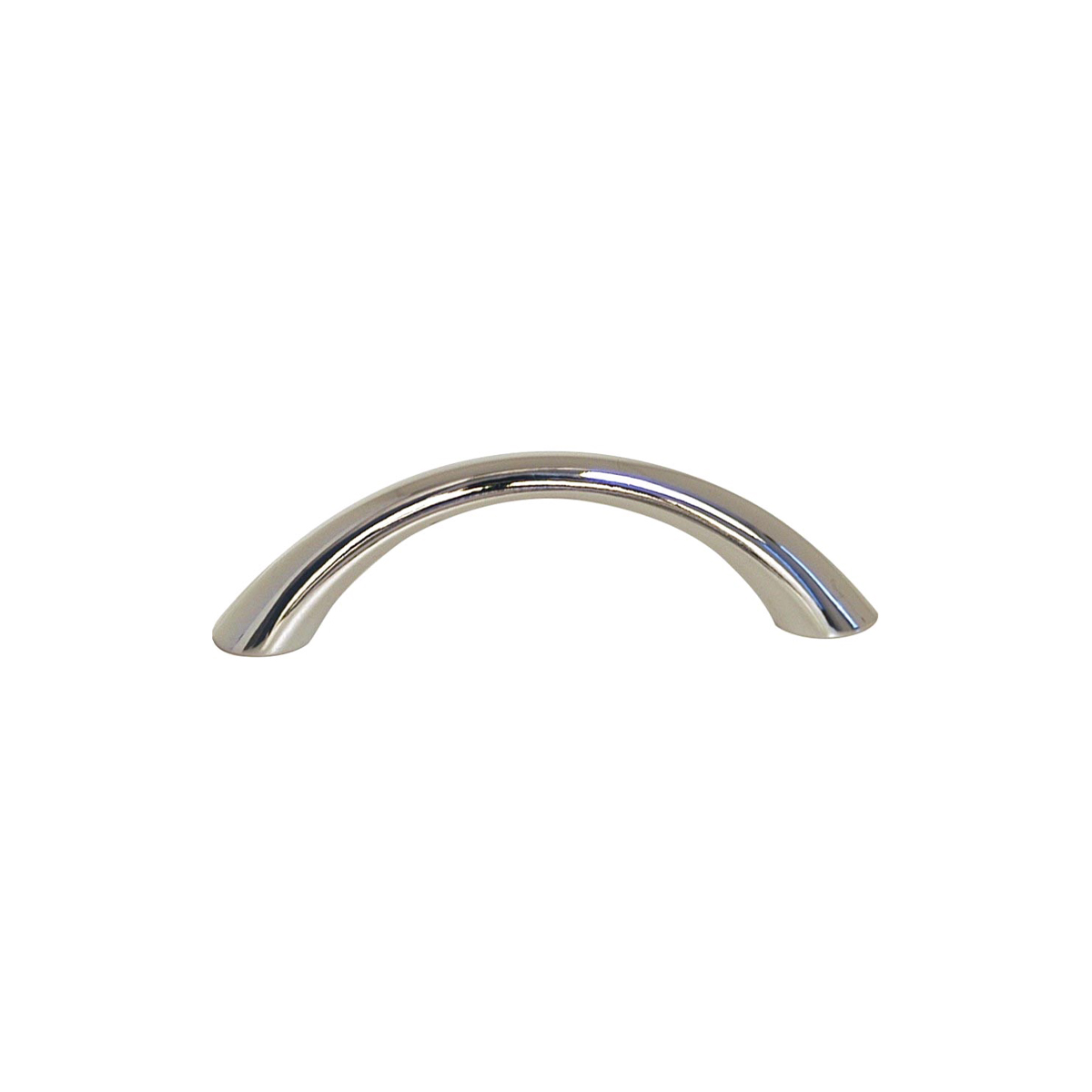 CURVED FURNITURE HANDLE B BEAUTY METALLIC SILVER