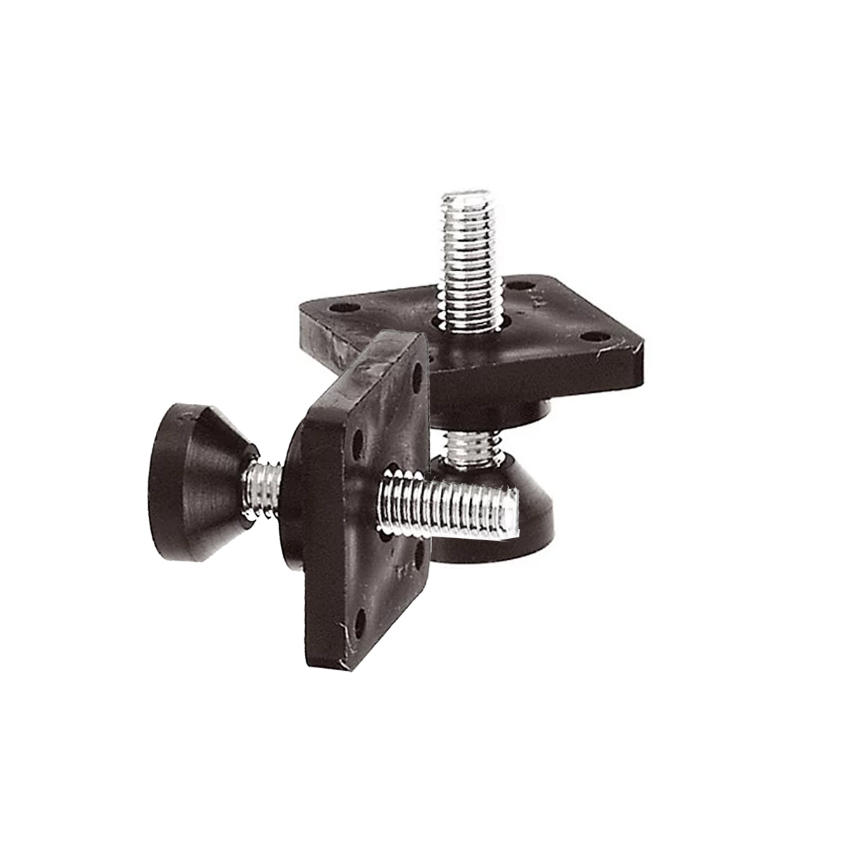 FURNITURE FOOT SQUARE METALLIC BLACK 2 PCS.