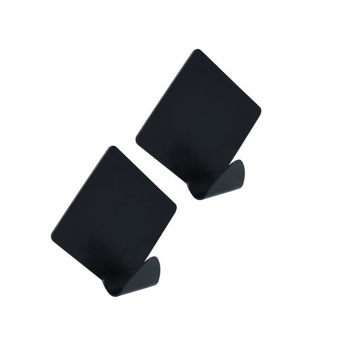 ADHESIVE WALL HANGER BLACK 2 PCS