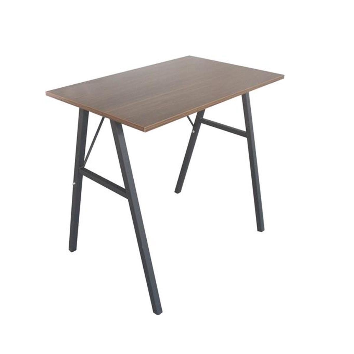 METAL DESK HM 2133 MDF BLACK WITH WALNUT 80 X 50 X 75