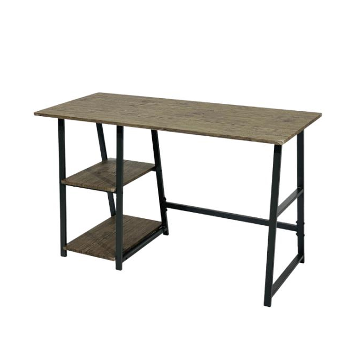 METAL DESK HM 9315 MDF WALNUT WITH BLACK FRAME 120 X 50 X 73.5CM