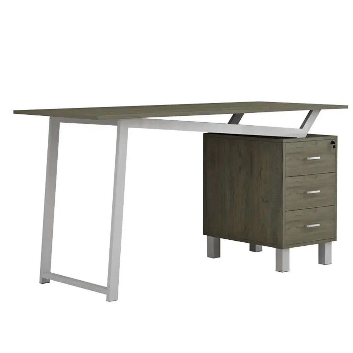 PROSPER MELAMINE DESK WITH DRAWERS 140X60X76CM