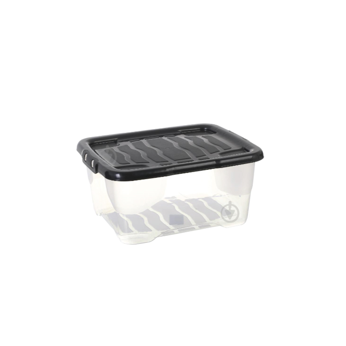 STRATA STORAGE BOX TRANSPARENT WITH BLACK LID