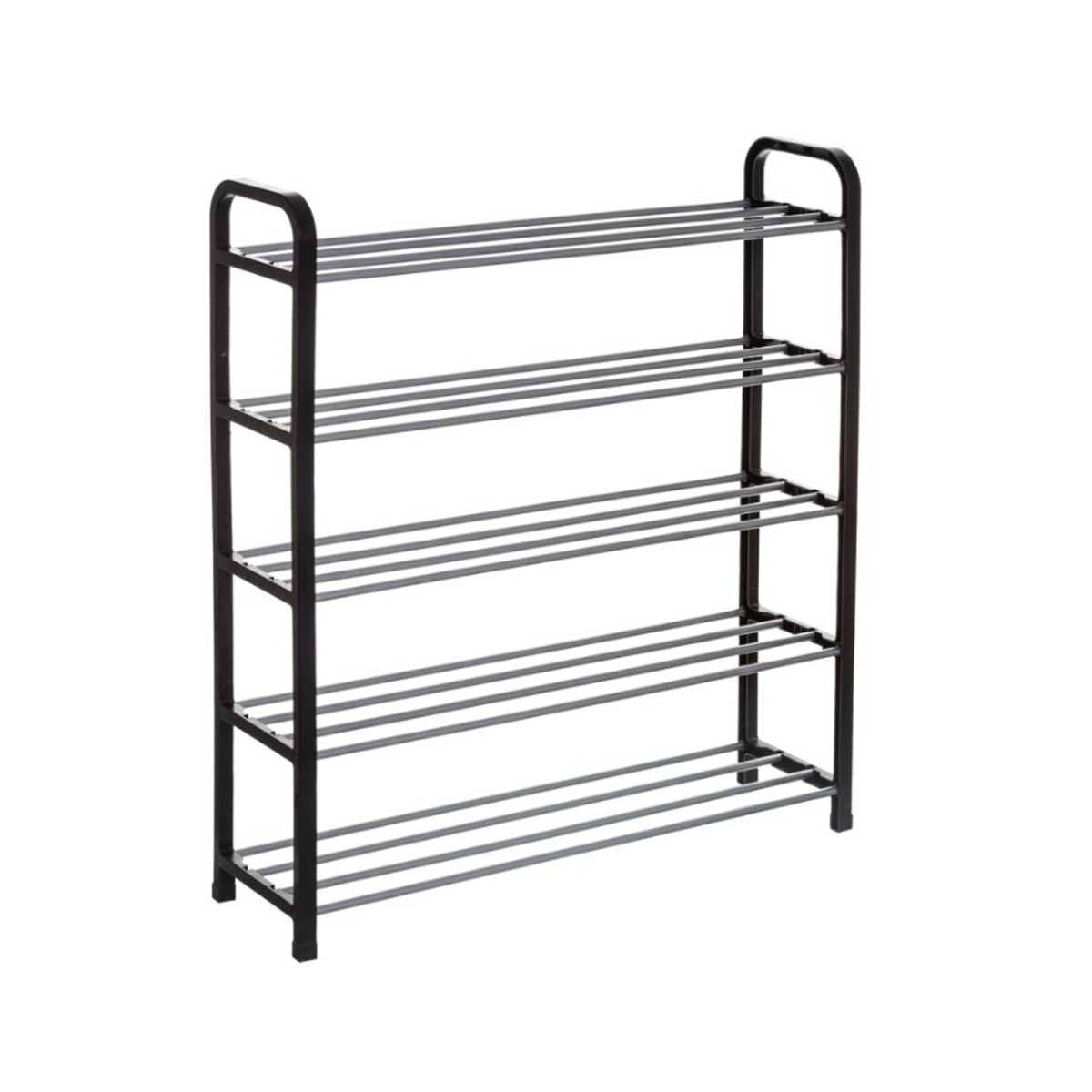SHOE RACK MTL/PLAS 16P DISP BLACK