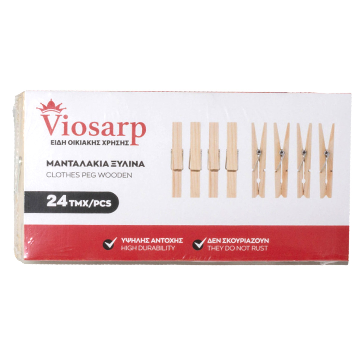 VIOSARP NECKLACES 24 PCS WOODEN