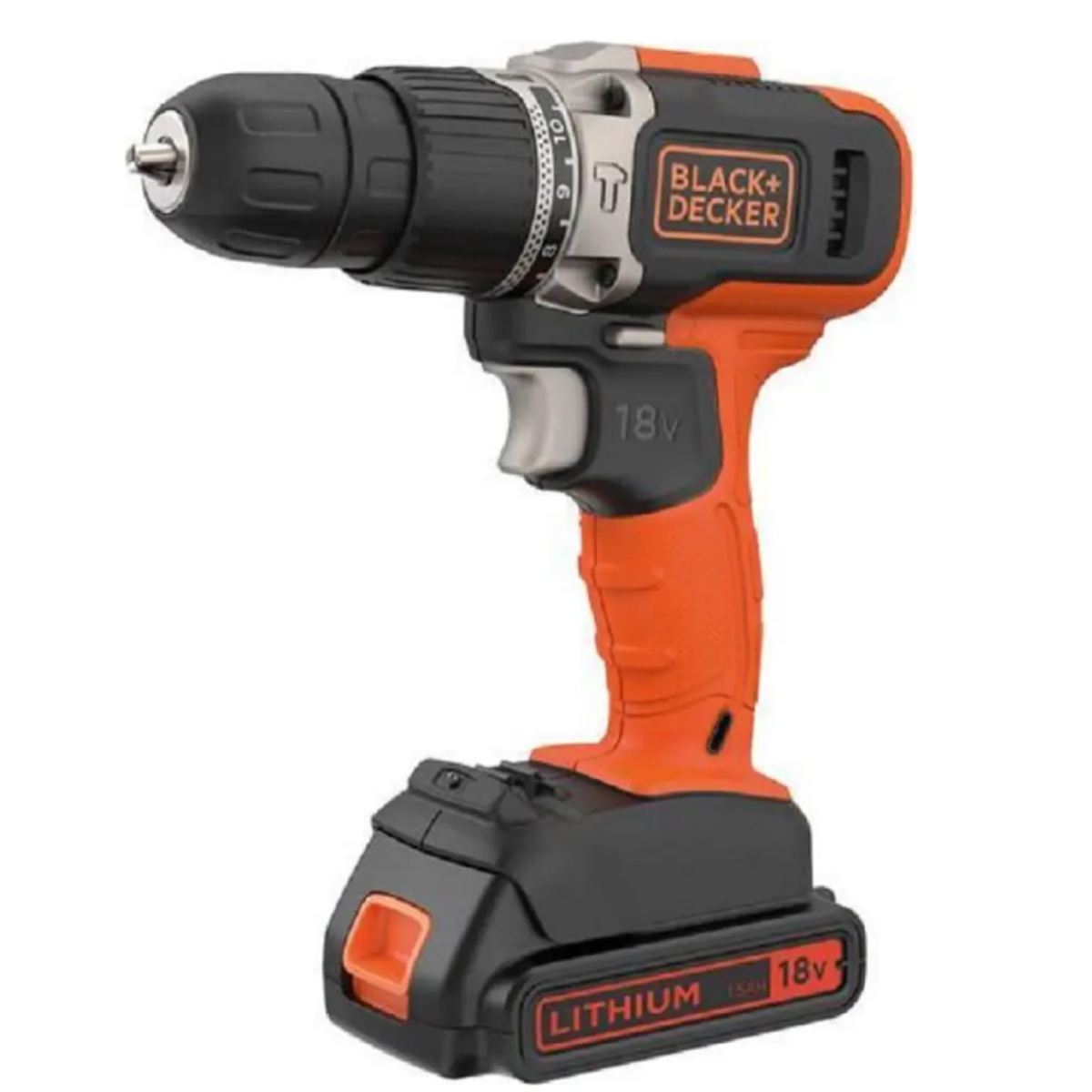 BLACK + DECKER IMPACT BATTERY DRILL SCREWDRIVER 18V / 1.5AH