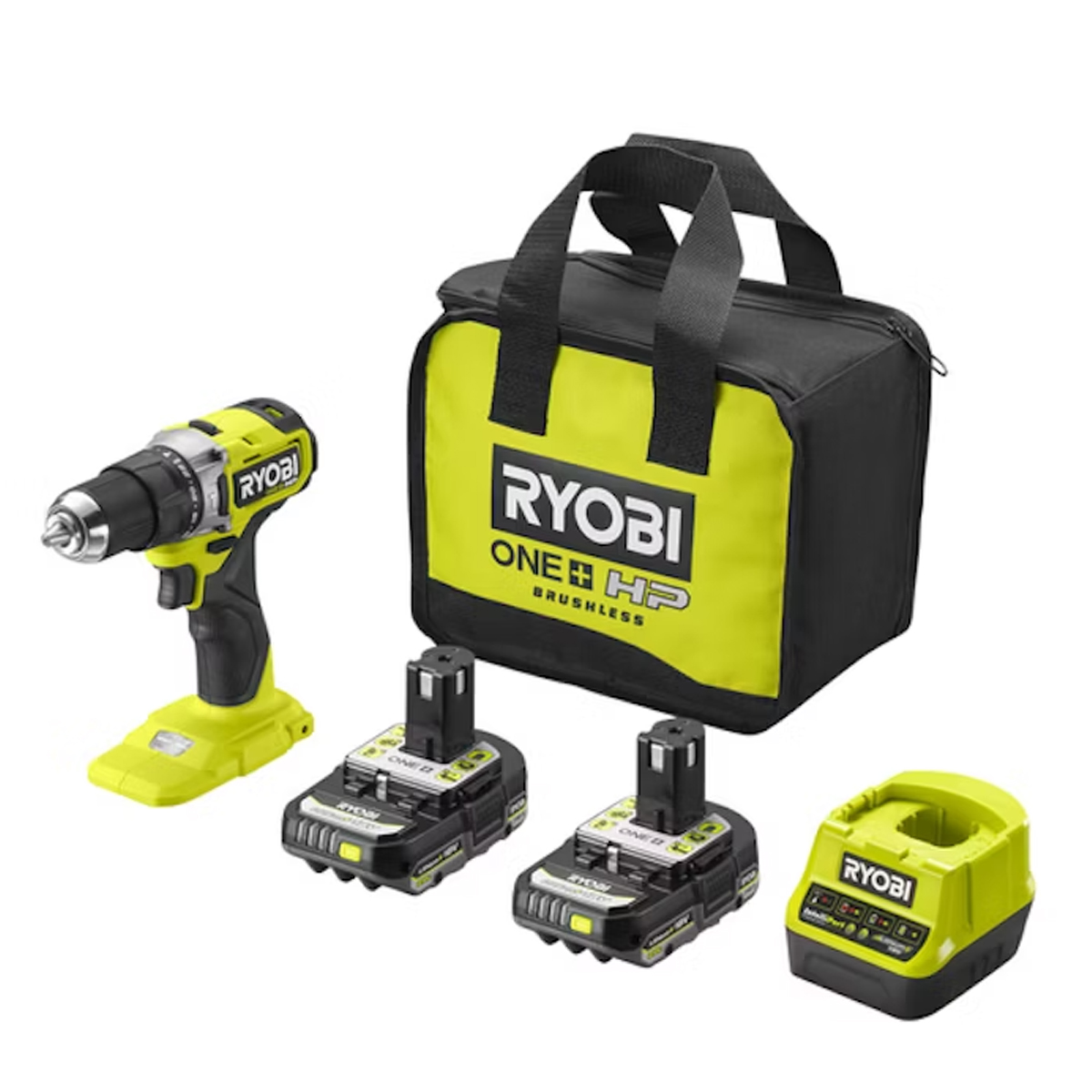 RYOBI IMPACT DRILL RPD18C-220S 18V WITH BATTERIES AND CHARGER
