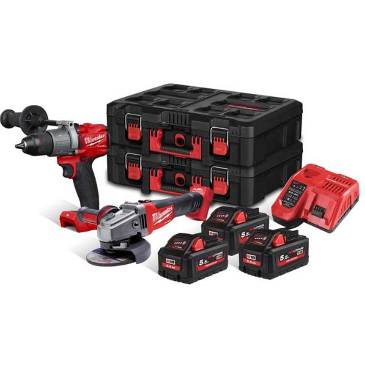 MILWAUKEE IMPACT DRILL SET & M18FPP2D2-553P M18 FOMEL PROMO 166694