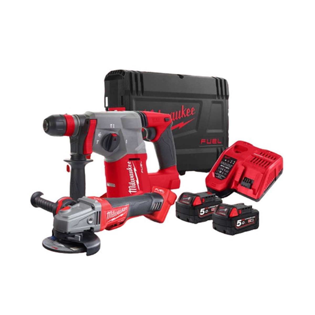 MILWAUKEE DIGGER ROTARY GUN SET M18CAG125X-OX + ANGLE WHEEL M18BLHX-502X