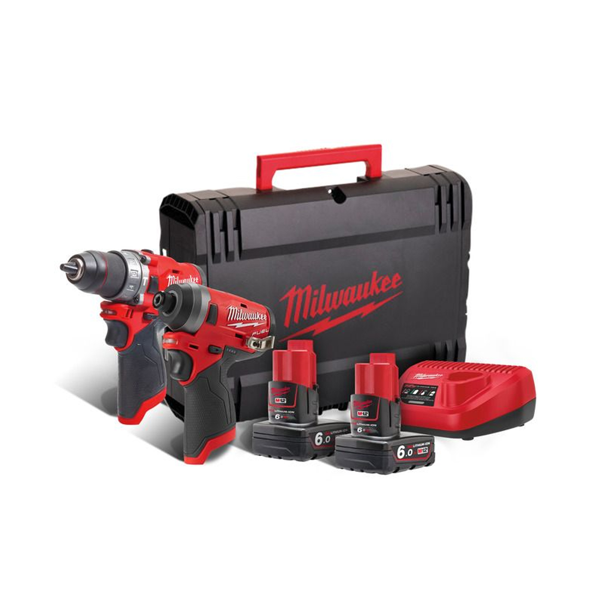 MILWAUKEE IMPACT DRILL & PULSE SCREWDRIVER SET M12FPP2A-602X