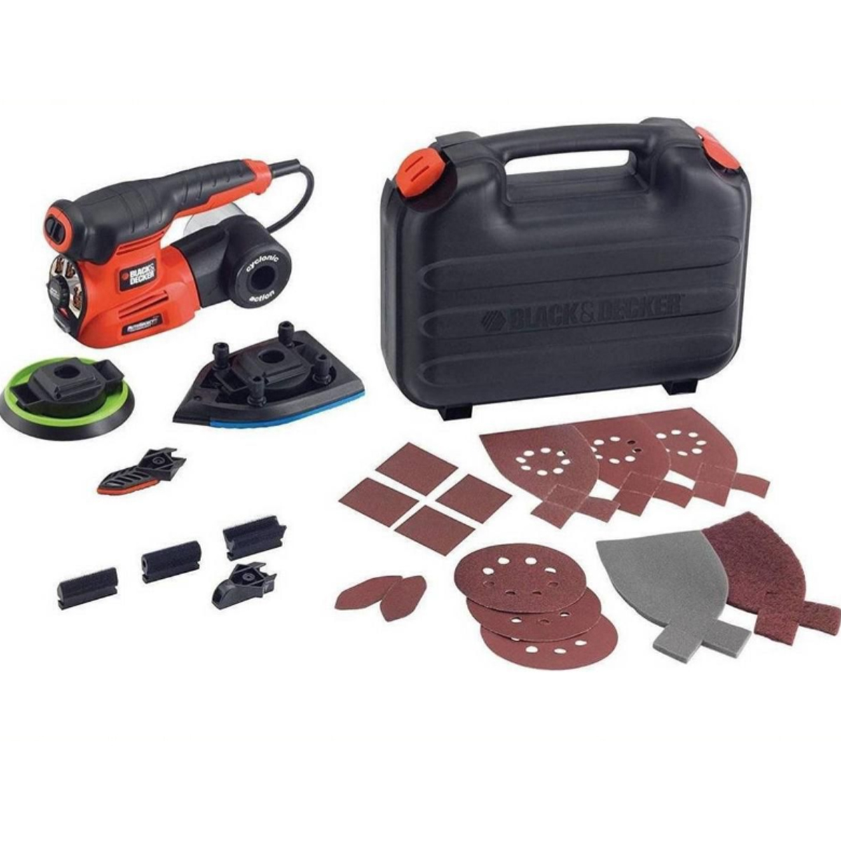 BLACK & DECKER SANDER  AUTOSELECT 220W 22PCS KA280LK