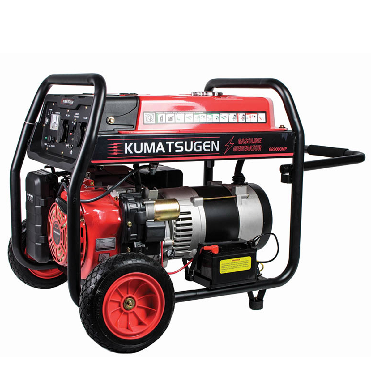 KUMATSUGEN GASOLINE GENERATOR GB9000MP 9.0KVA/18HP WITH STARTER AND BATTERY