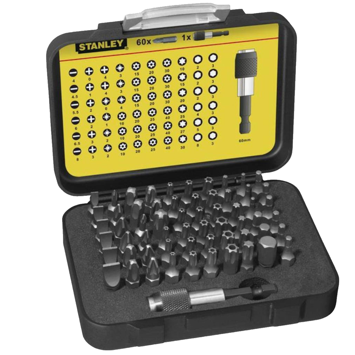 STANLEY SET WITH BIT HOLDER 61PCS