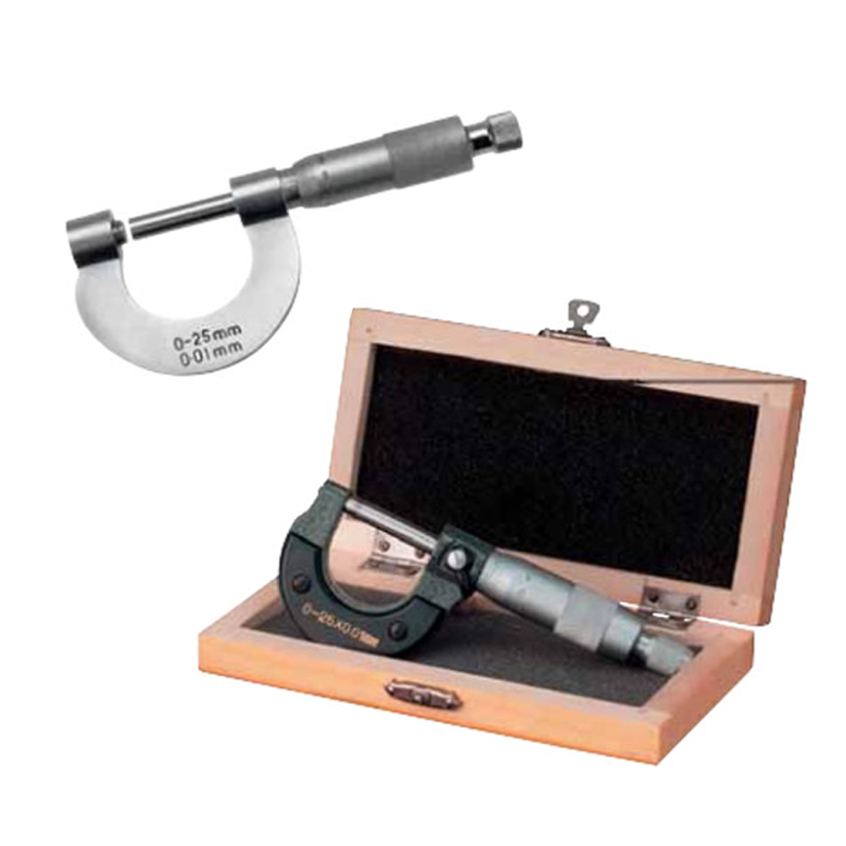 THICKMETER OPENING IN A CASE 0-25MM