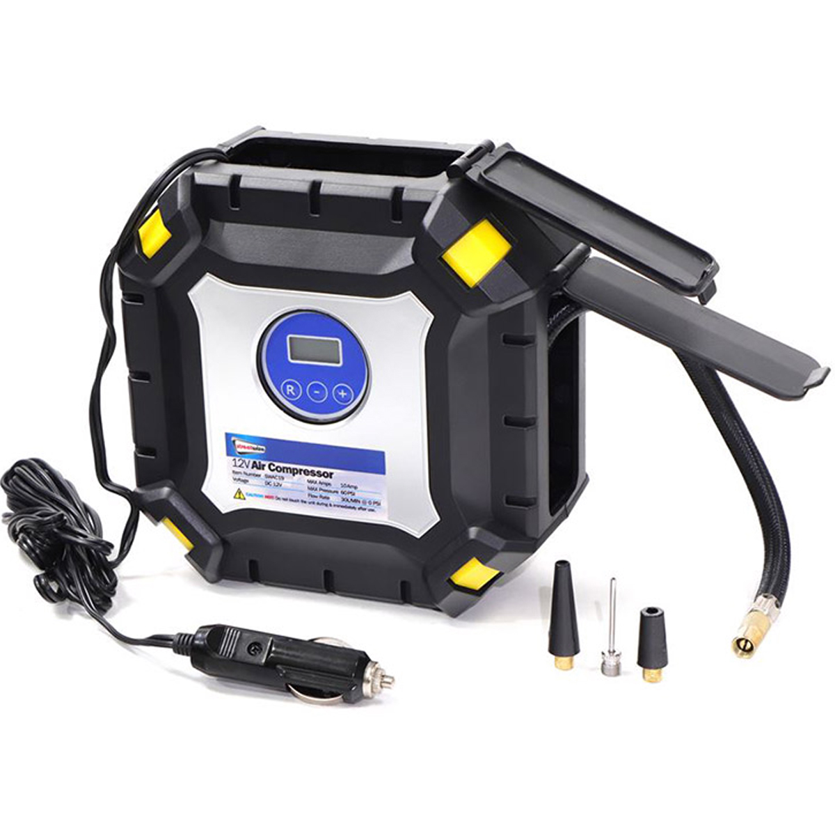 STREETWIZE 12V AUTO CUT OFF AIR COMPRESSOR WITH LIGHT SWAC19