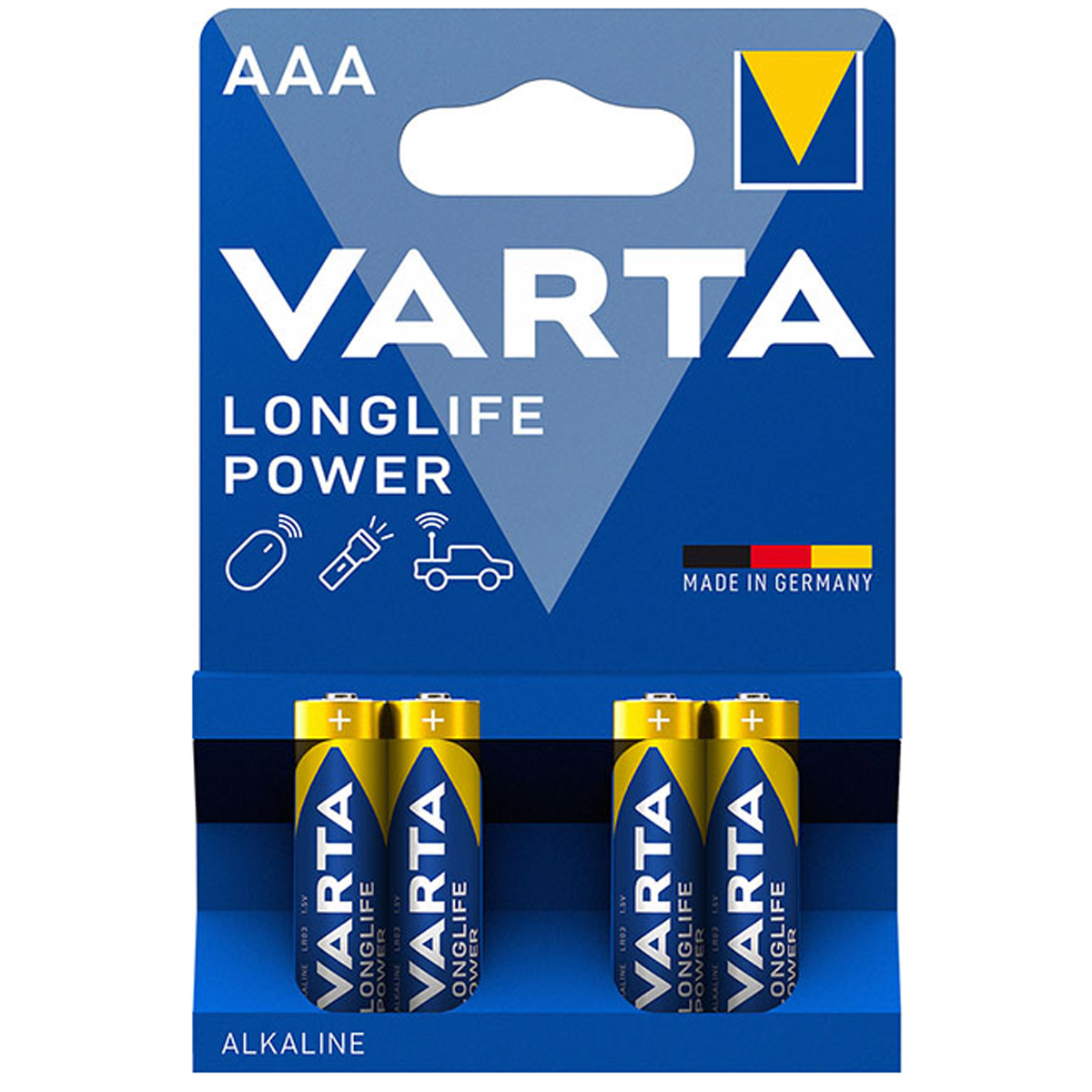 VARTA ALKALINE AAA BATTERIES 4 PCS