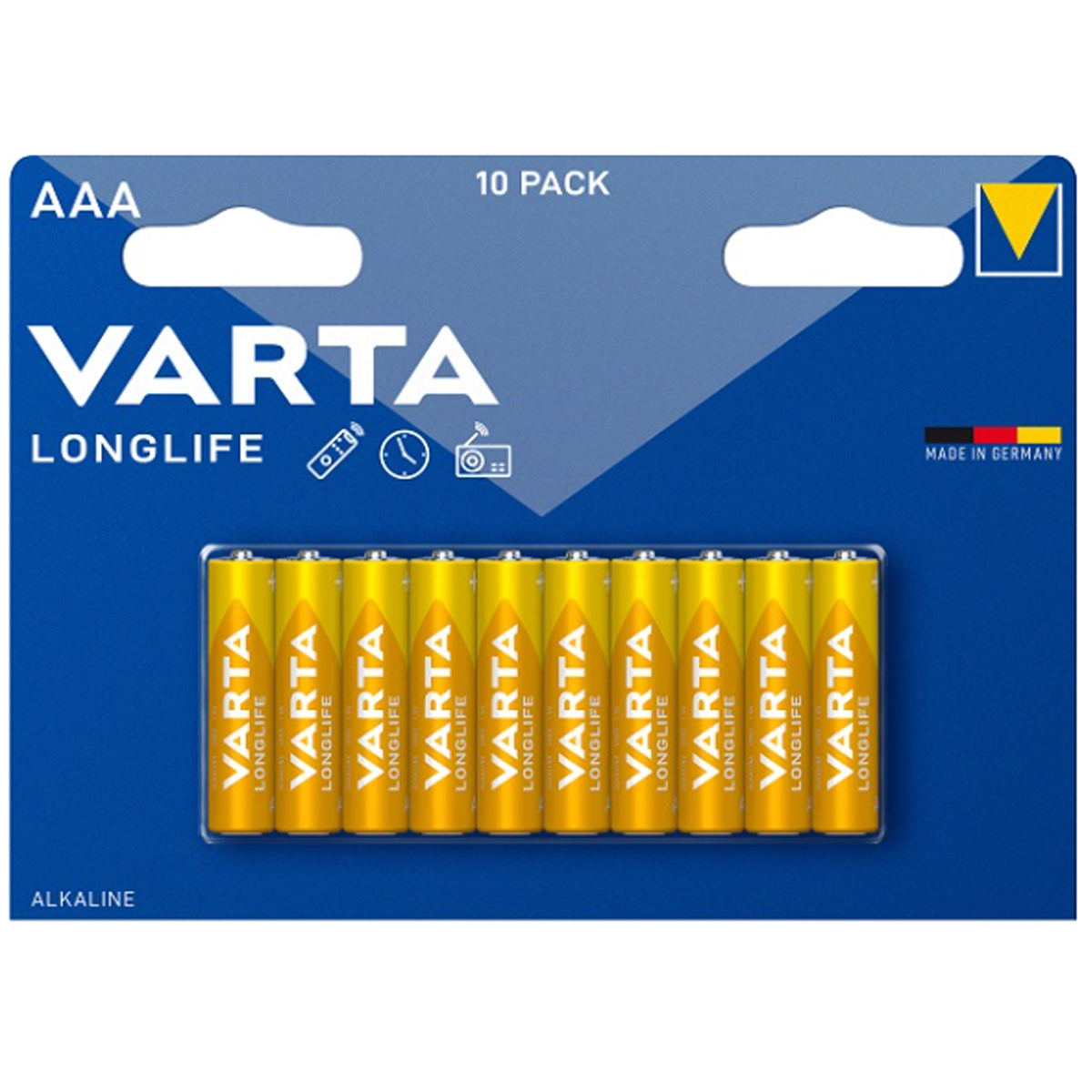 VARTA LONG-LASTING ALKALINE BATTERIES PACK OF 10