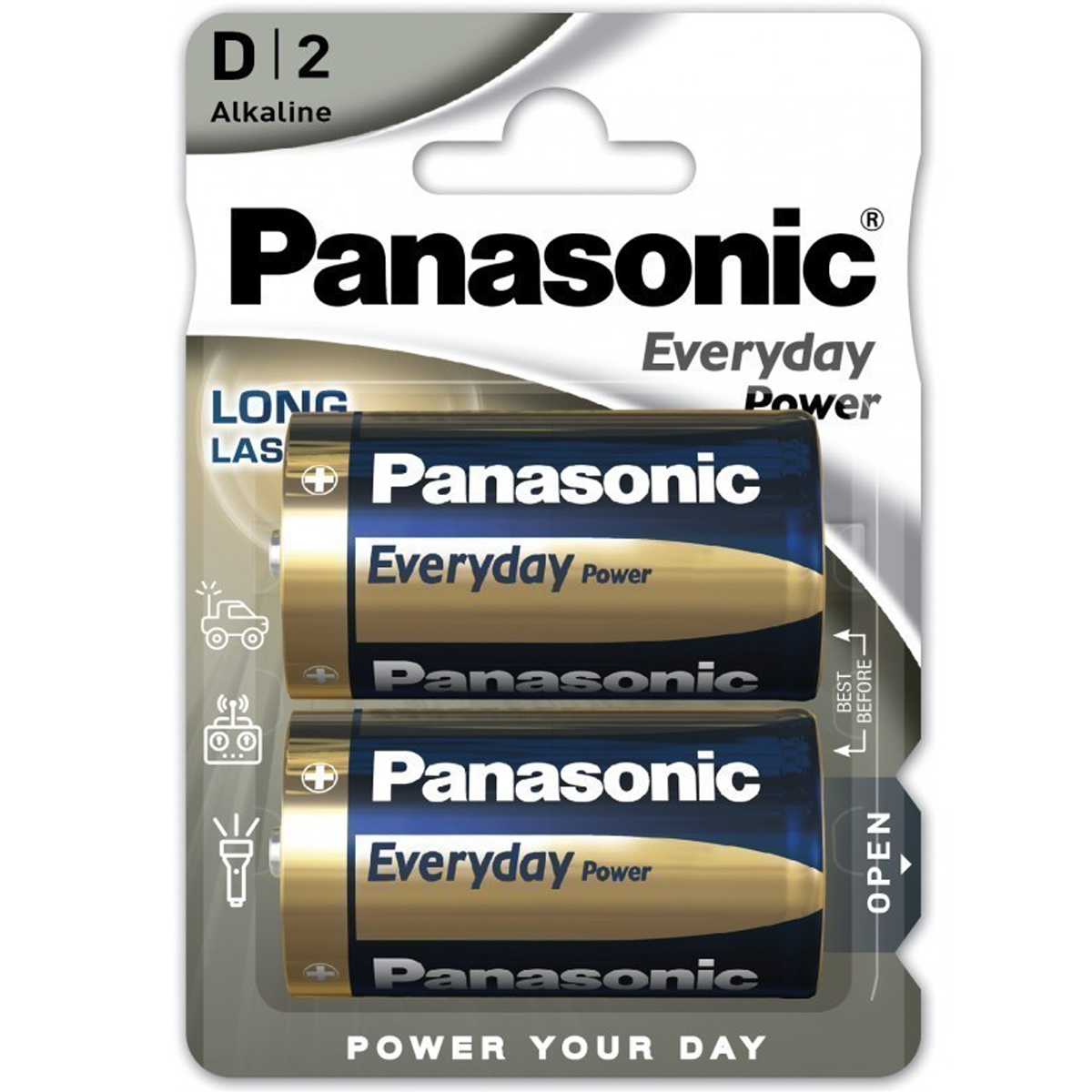 PANASONIC EVERYDAY LR20 ALKALINE BATT. P2
