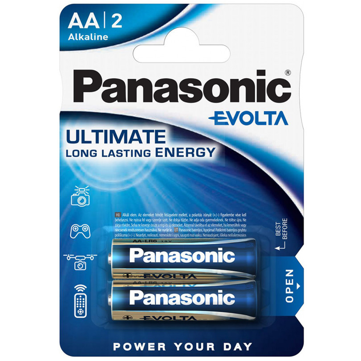 PANASONIC EVOLTA LR6 ALKALINE BATT AA P2