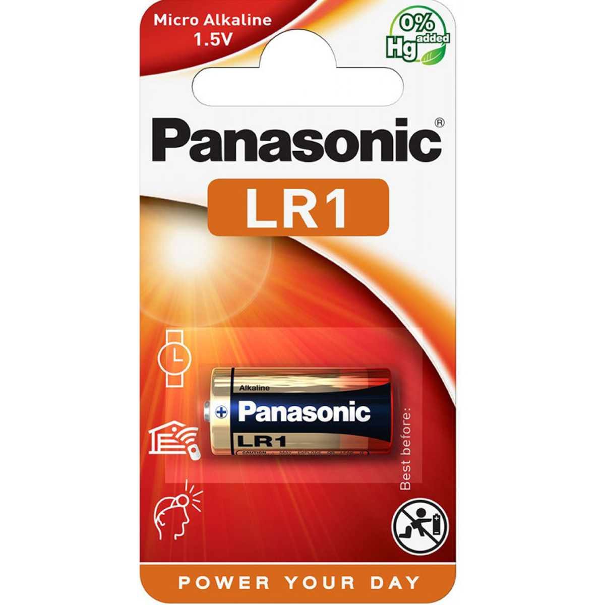 PANASONIC ALKALINE BATTERΥ LR1 N,1,1,5V P1