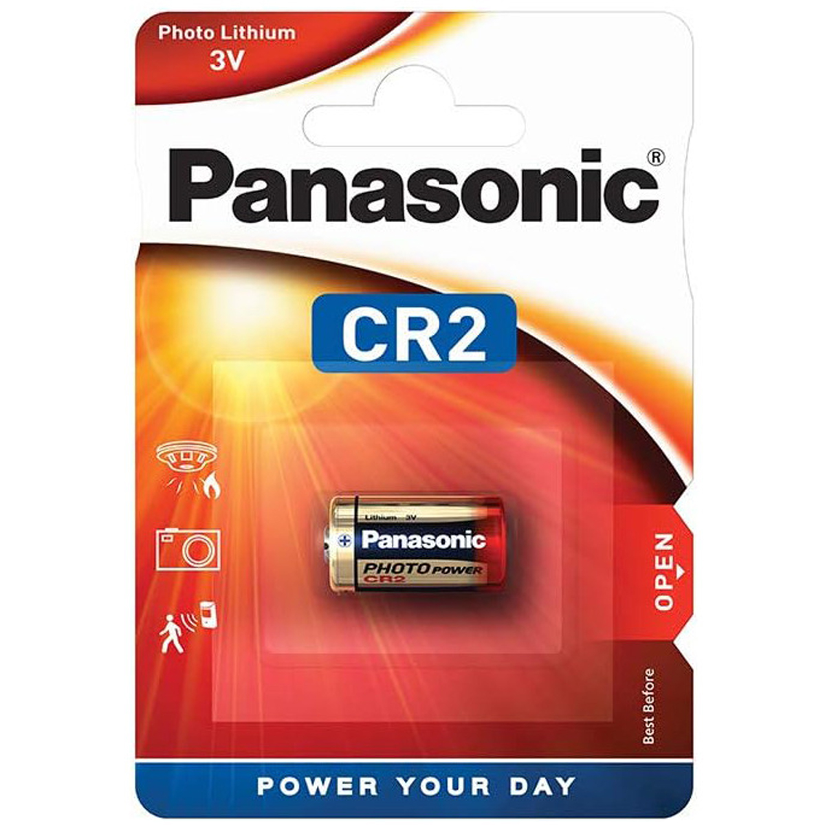 PANASONIC LITHIUM BATTERΥ CR2, 3V P1