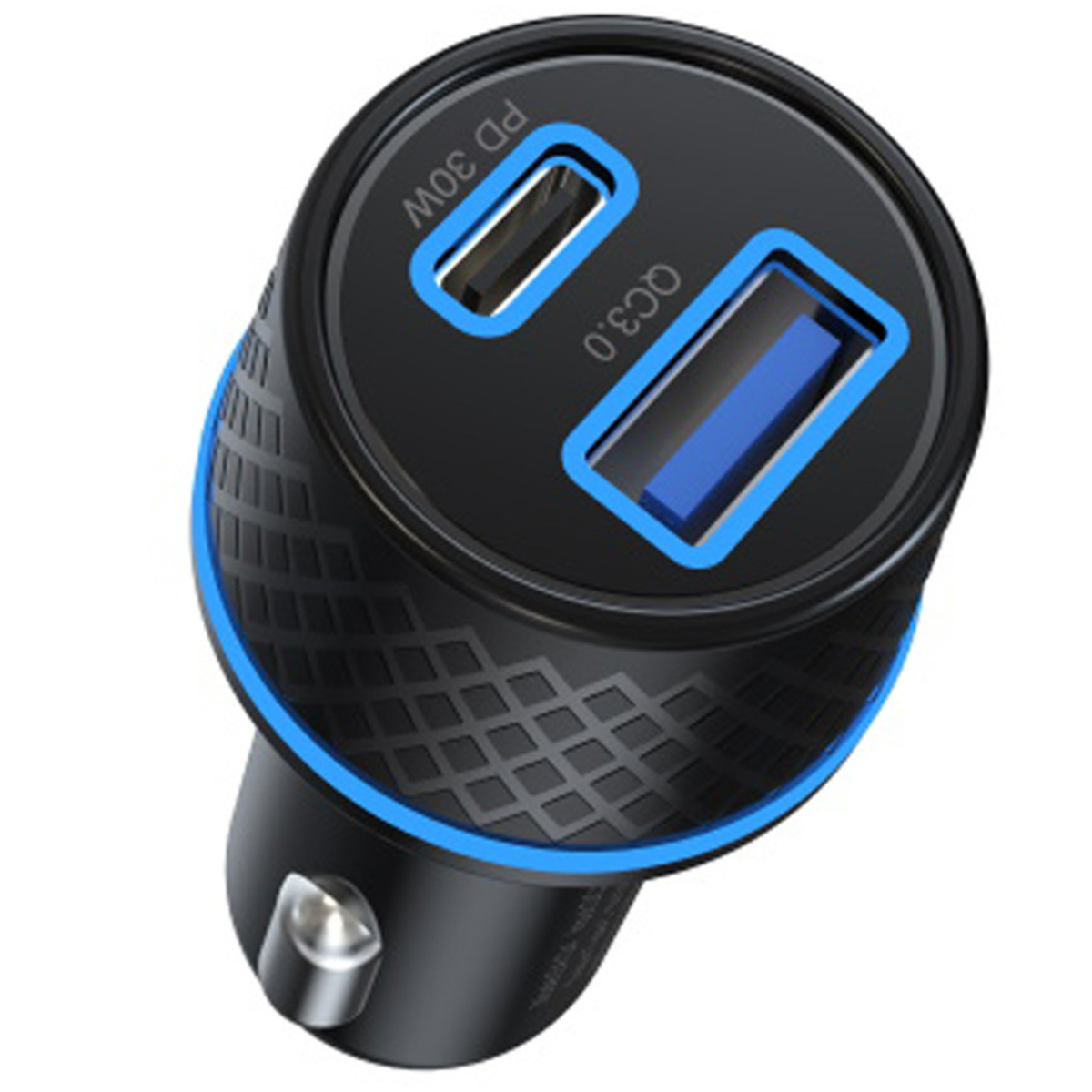 DEVIA QUICK CAR CHARGER USB+TYPE-C BLACK