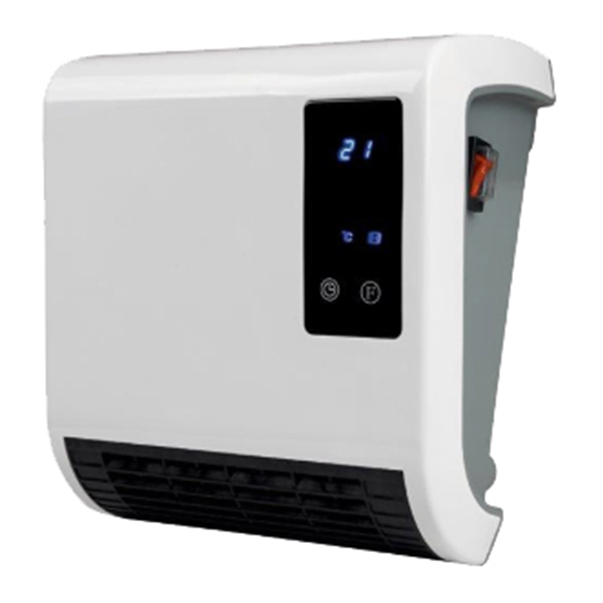 FAN HEATER FOR  BATHROOM WALL MOUNTED 2000W IPX2 WITH LED SCREEN AND R.C
