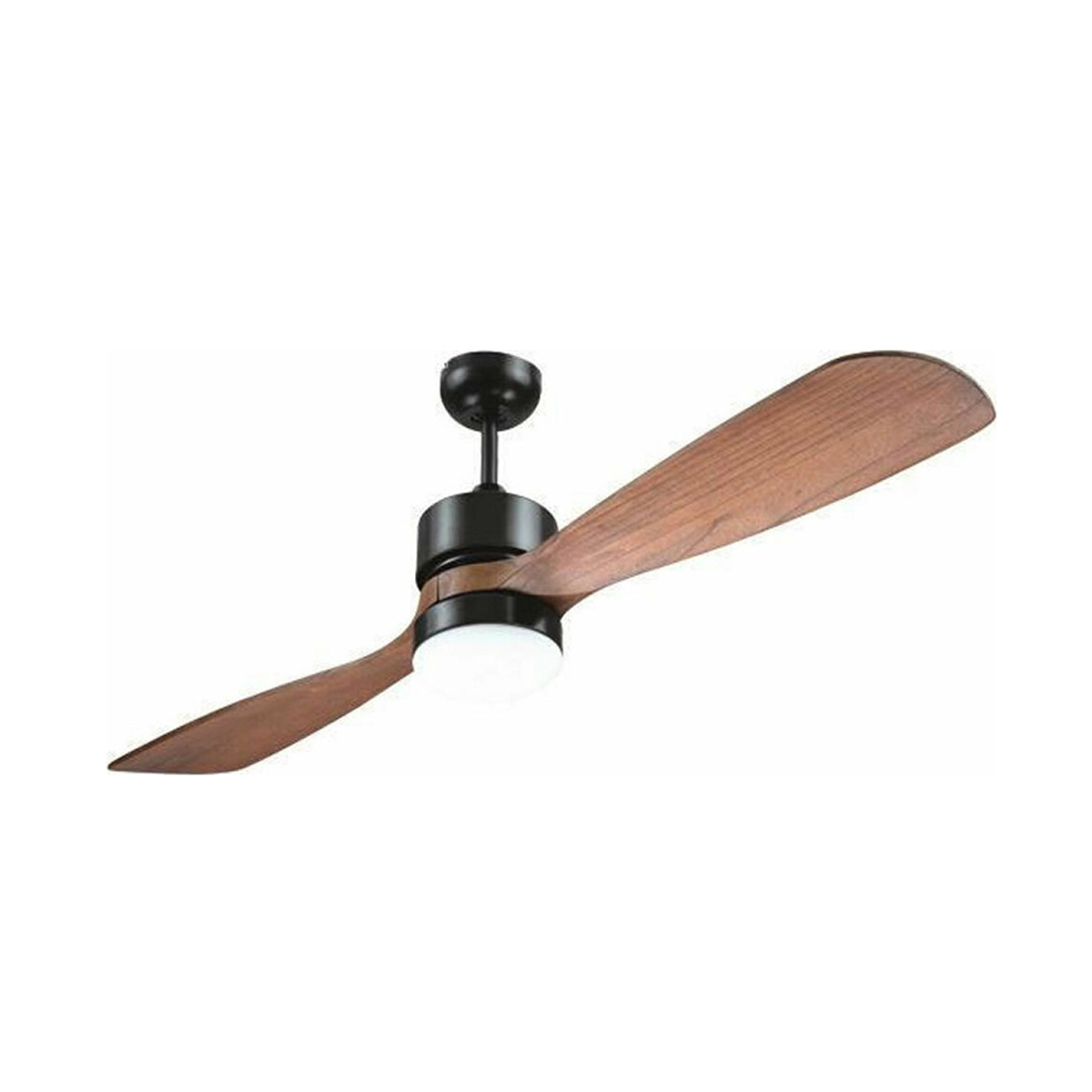 EUROLAMP CEILING FAN WOOD COLOR WITH BLACK BASE WITH LIGHT Φ132 70W AND CONTROL