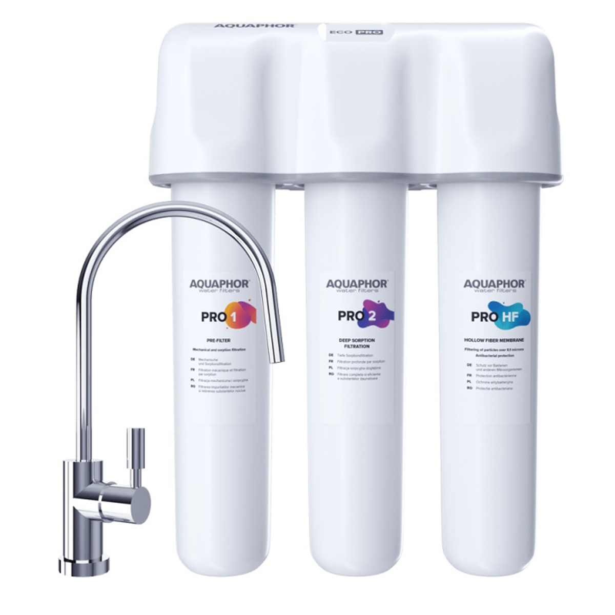 AQUAPHOR ECO PRO UNDER-TAP WATER FILTRATION SYSTEM WITH ANTI-BACTERIAL PROTECTION