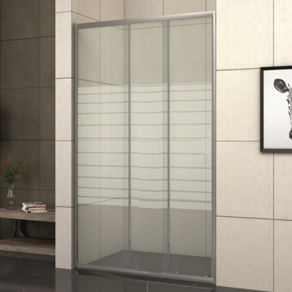 INTER CERAMIC SHOWER DOOR WITH 3 GLASSES