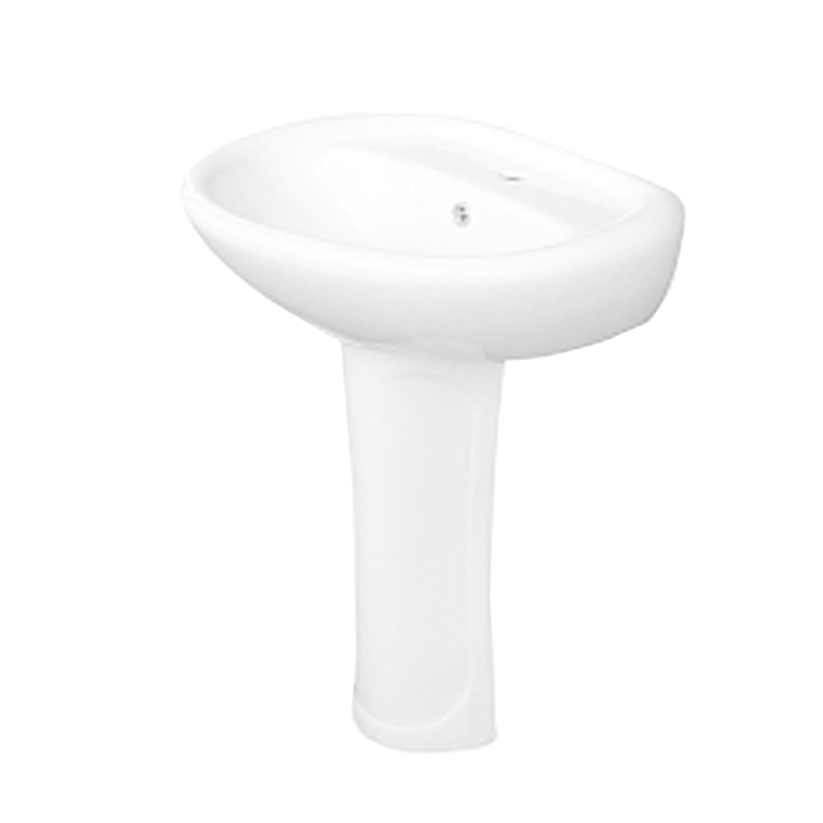 CERAMIC WASHBASIN 5541 50X41X20CM WHITE PORCELAIN WITH LEG