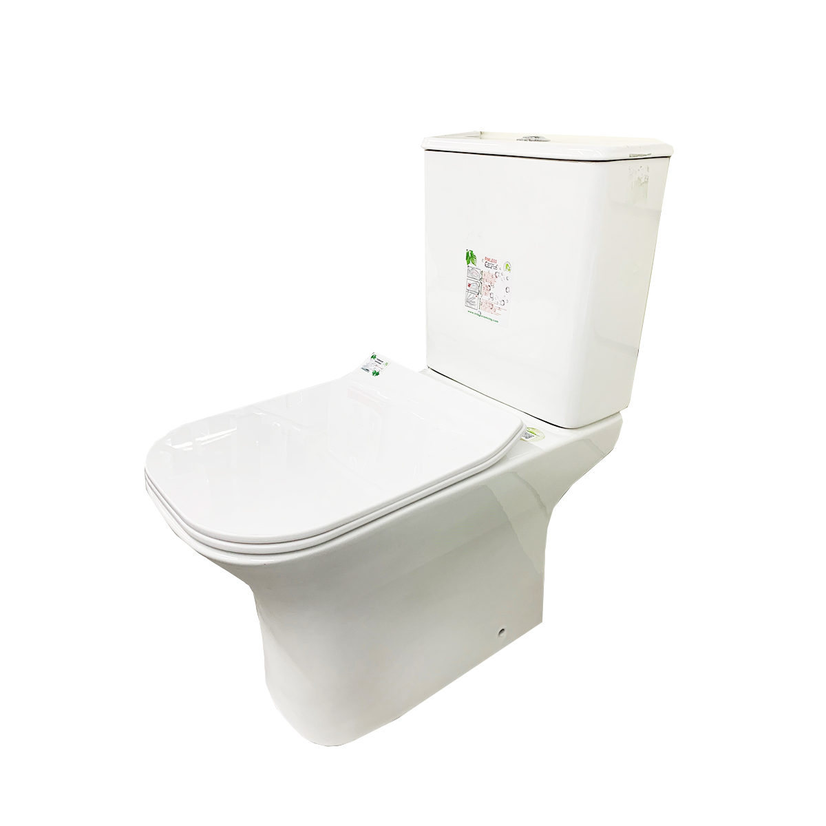 INTER CERAMIC TOILET 7837S COMPLETE SYSTEM S-TRAP WHITE