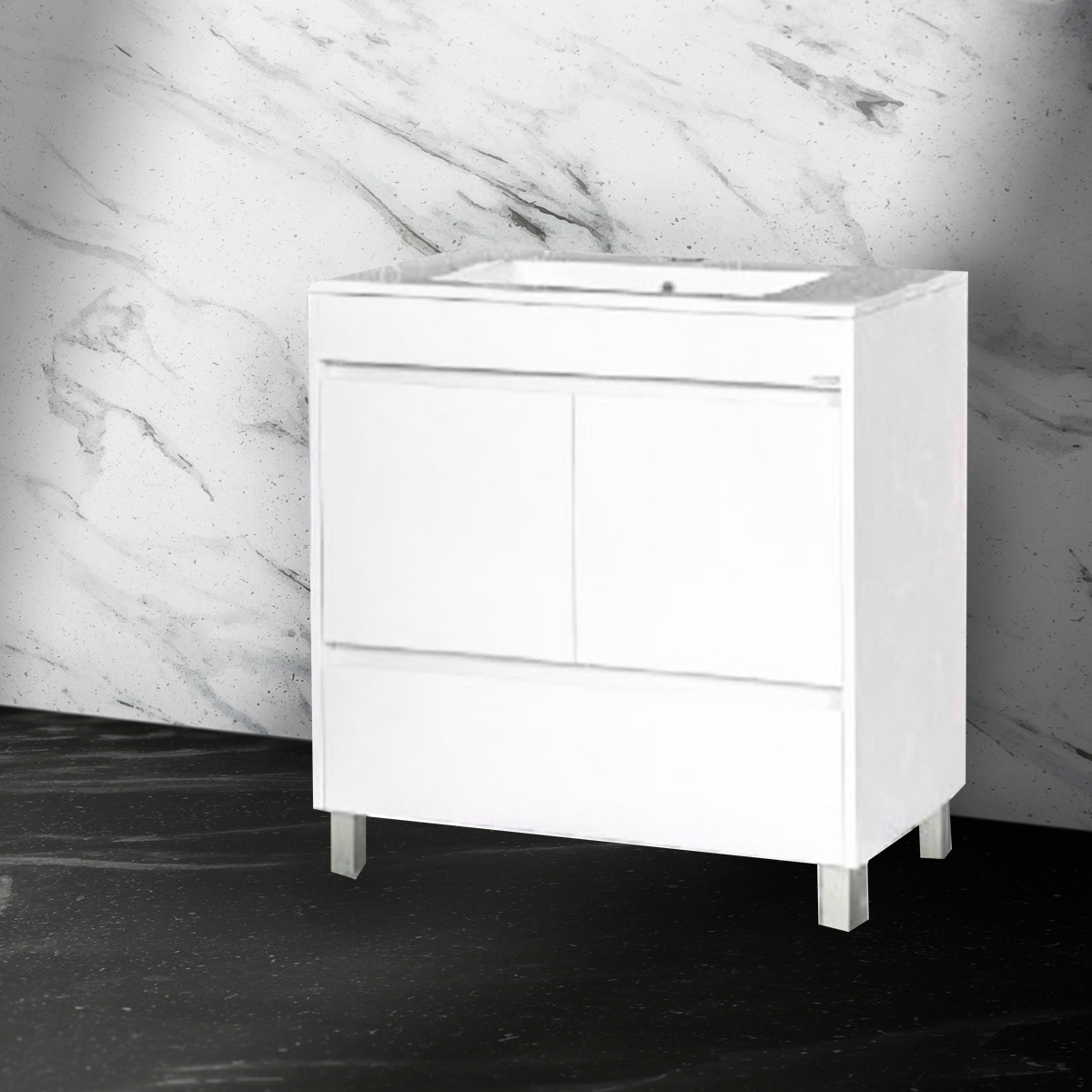 BATHROOM FURNITURE SET VOLGA CABINET WITH WASHBASIN