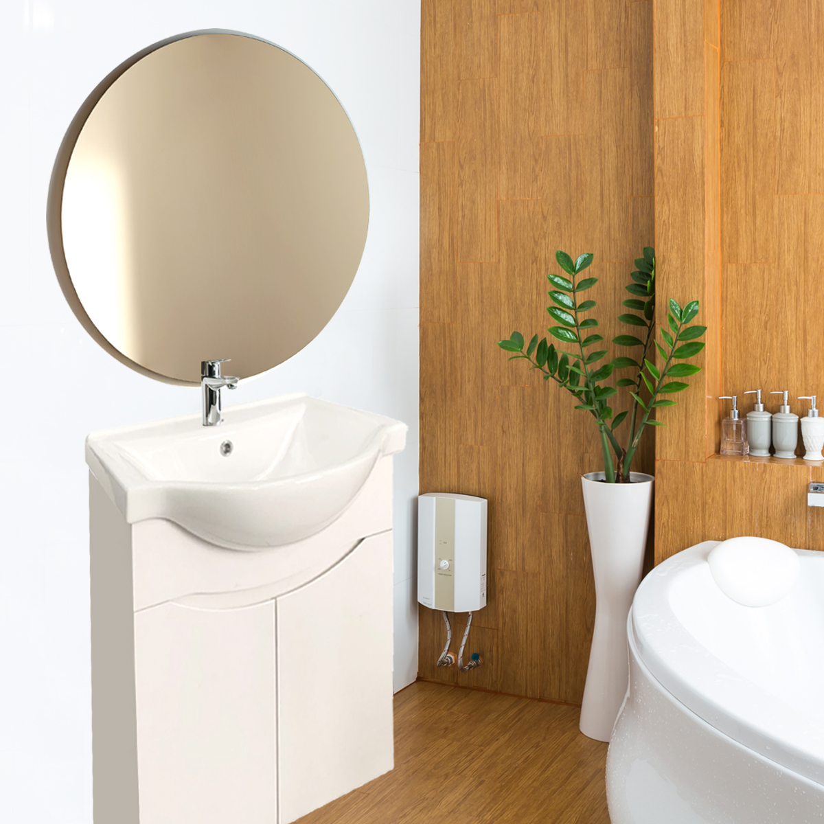 INTER CERAMIC BATHROOM FURNITURE WITH WASHBASIN 5549 55X49X60CM WHITE
