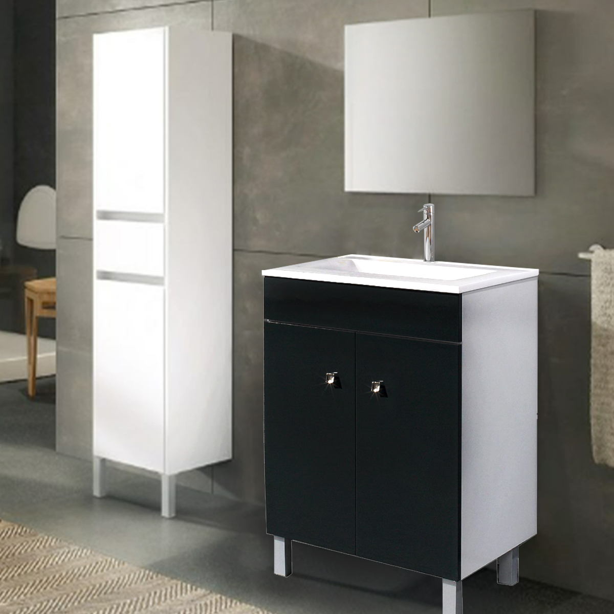 BATHROOM FURNITURE WITH WASHBASIN DELTA 60CM
