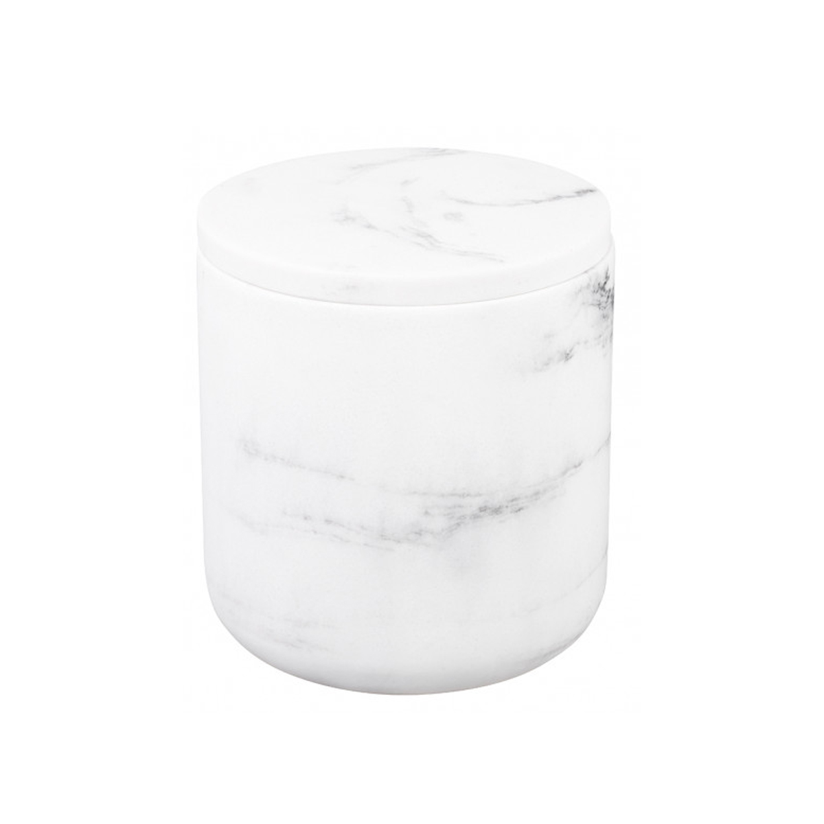 BIANCO CONTAINER WITH CAP FOR BATHROOM ACCESSORIES Φ9.6X11.8CM
