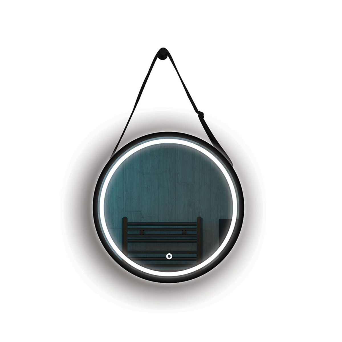 ARTE ILLUMINA CIRCULAR MIRROR WITH STRAP SUPPORT Φ60CM WITH LED LIGHT