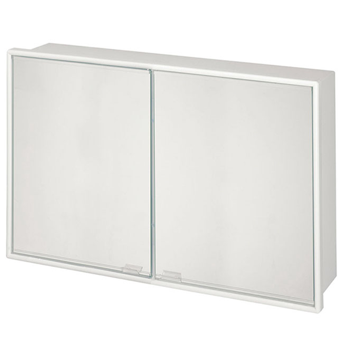 BATHROOM CABINET WITH DAPHNE MIRROR 58Χ150Χ376MM 2 DOORS PLASTIC WHITE
