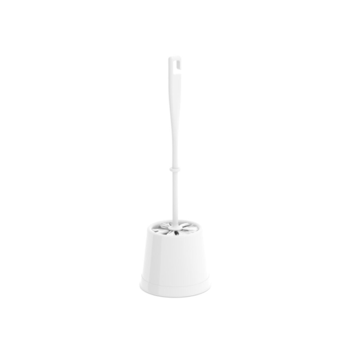 WHITE PLASTIC TOILET BRUSH