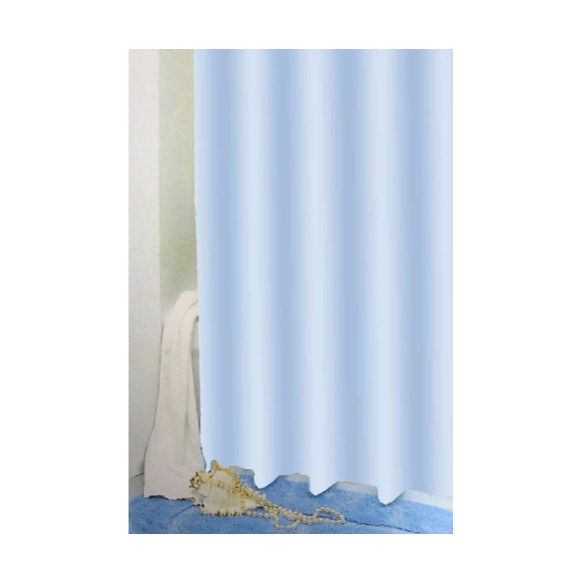 PEVA BATHROOM CURTAIN 180X200CM BLUE