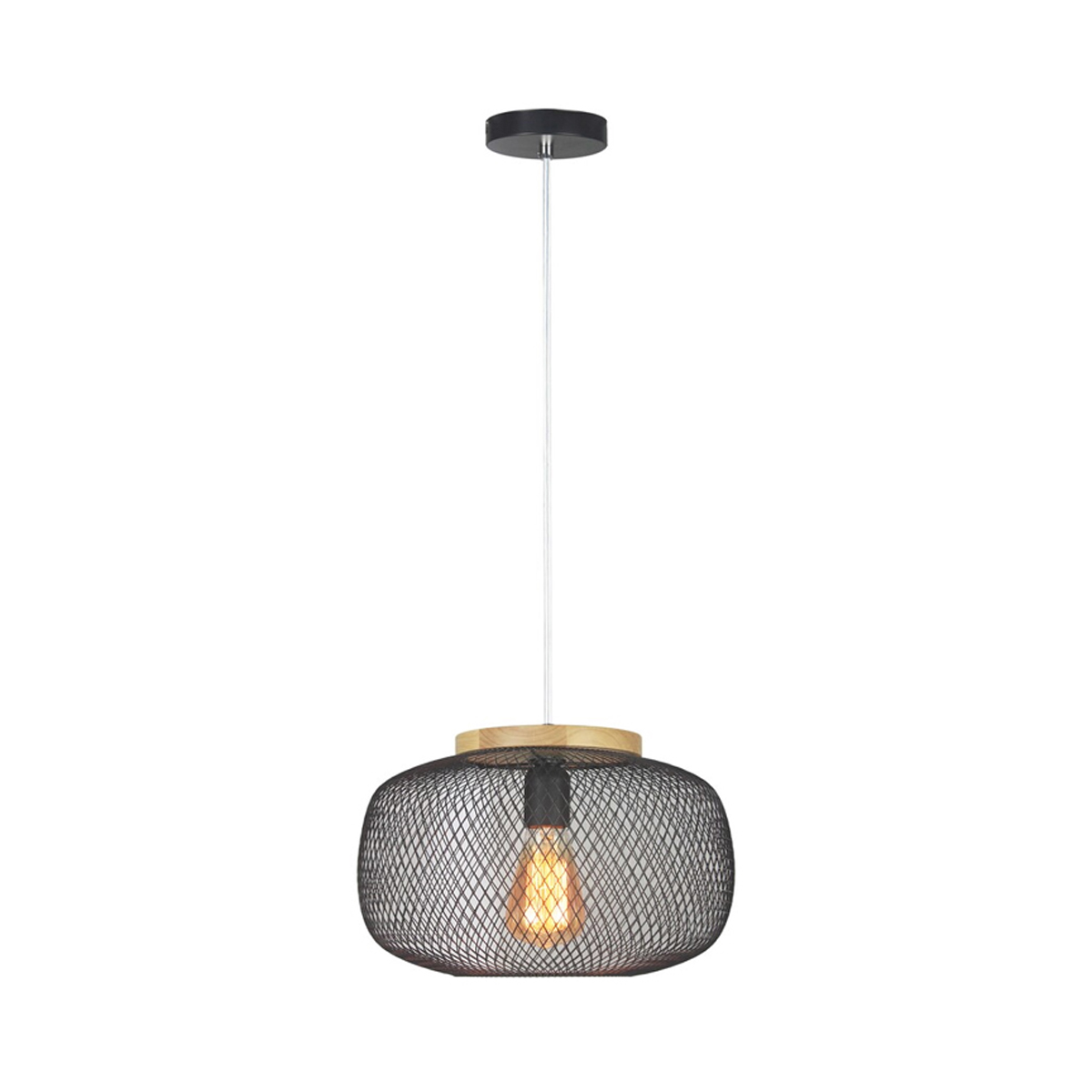 RUPERT PENDANT LIGHTING METAL E27 40W BLACK