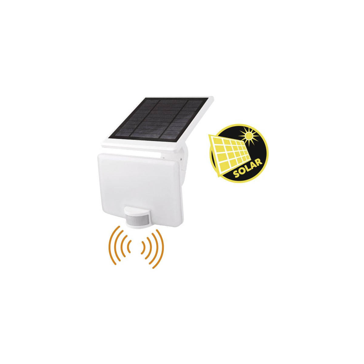 SOLAR FLOODLIGHT WITH MOTION DETECTION 12W 4000K IP54 WHITE