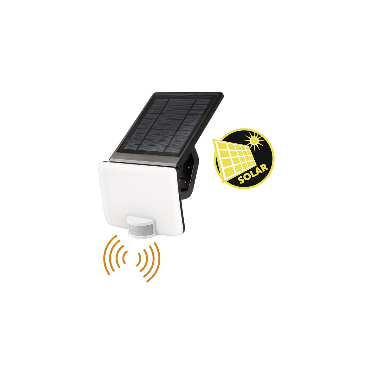 SOLAR FLOODLIGHT WITH MOTION DETECTION 12W 4000K IP54 BLACK