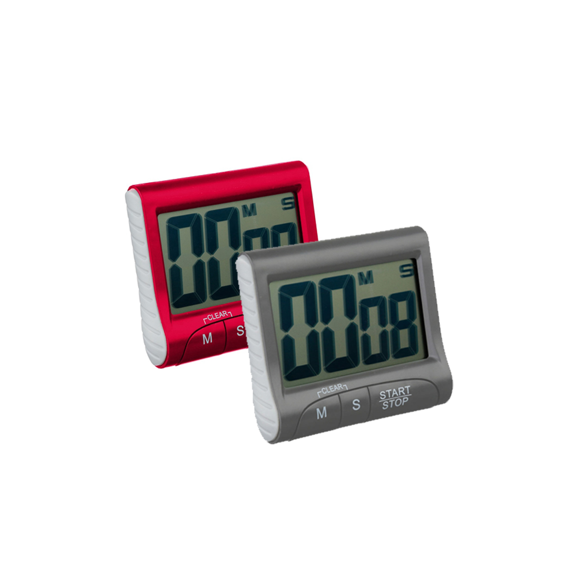 DIGITAL TIMER L. 8 X P. 2.7 X H. 7 CM GREY/RED