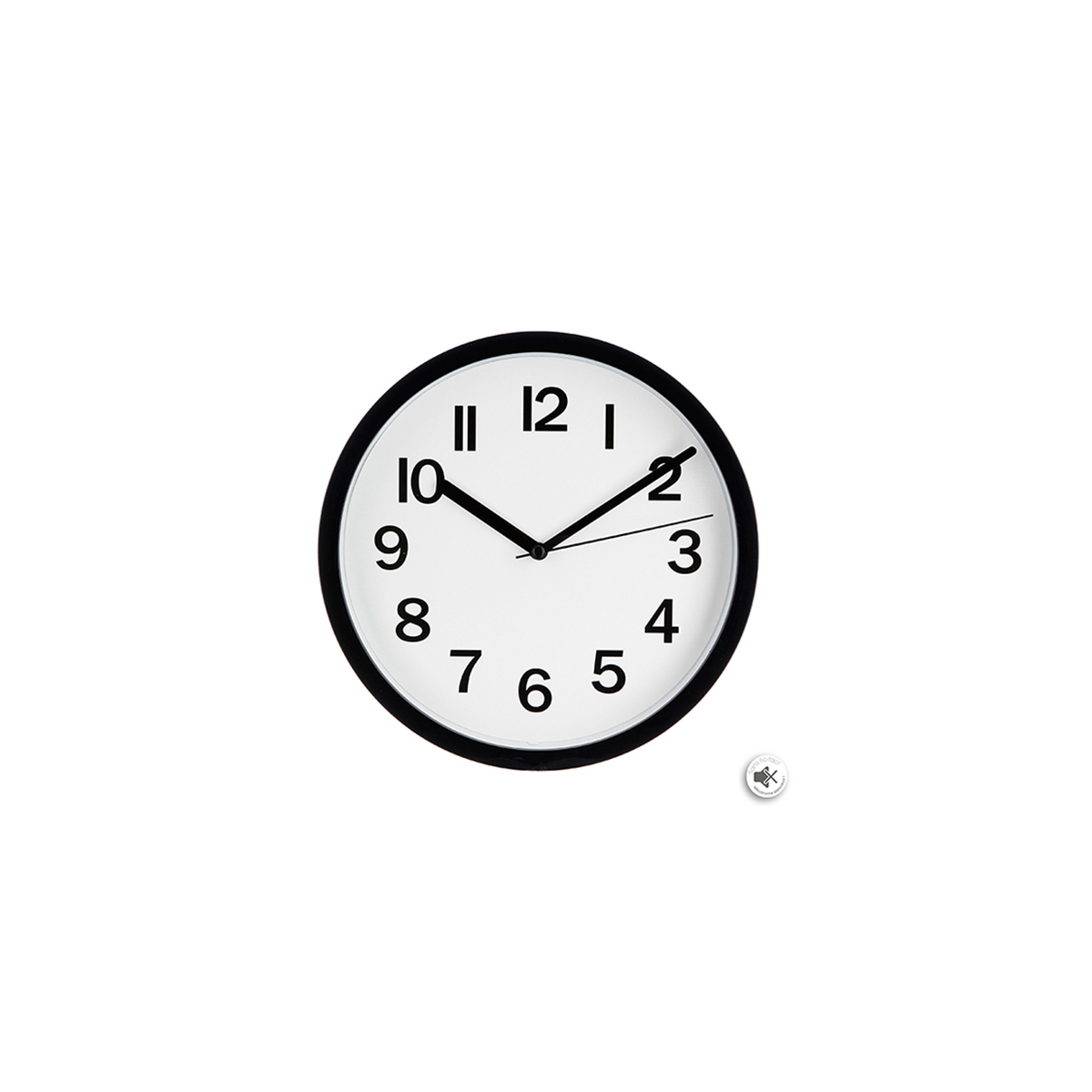 PLASTIC WALL CLOCK SILVER Ø22.3CM