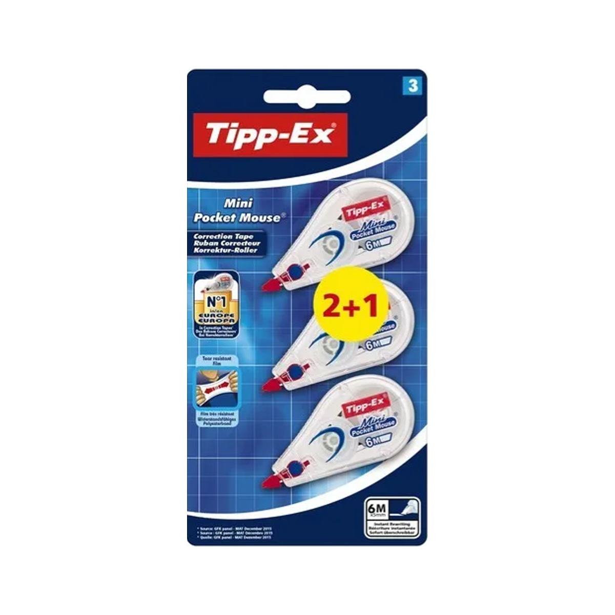 TIPP-EX CORRECTION TAPE 6M 3 PCS